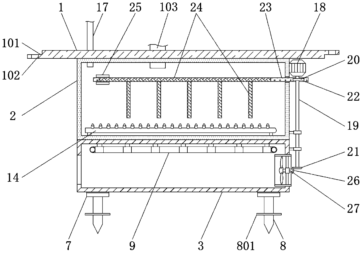 Modular covered-type terrestrial heat cyclic utilization device