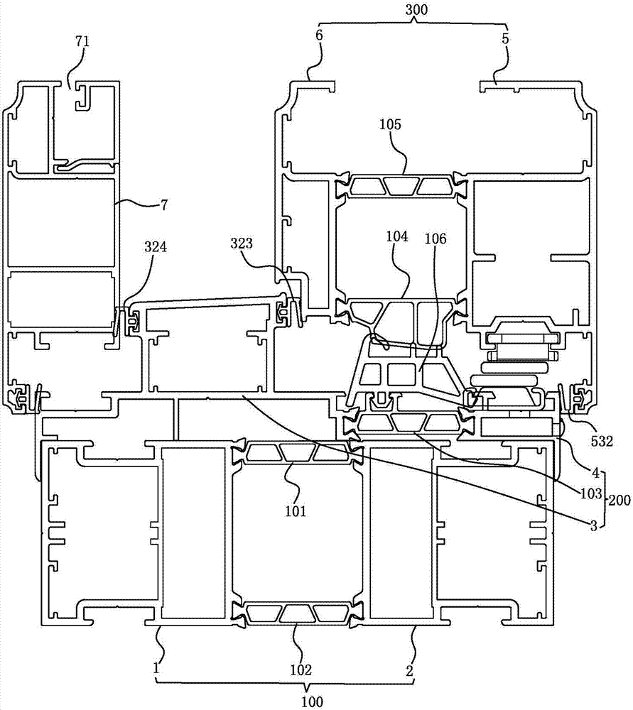 An anti-theft broken bridge screen window frame structure