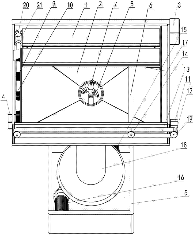 Dining table capable of achieving automatic cleaning