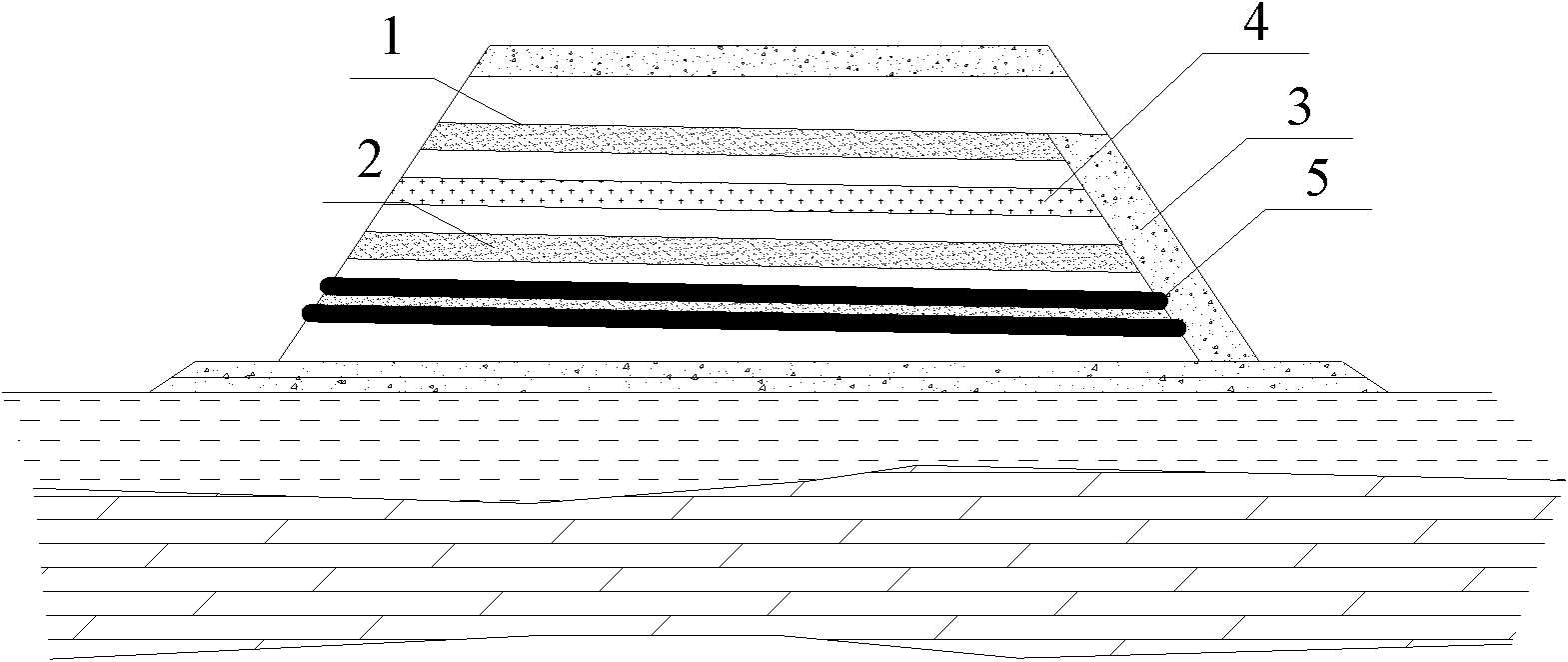 Method for controlling settlement by horizontally drilling at embankment and injecting light weight replacing material under normal traffic circumstance