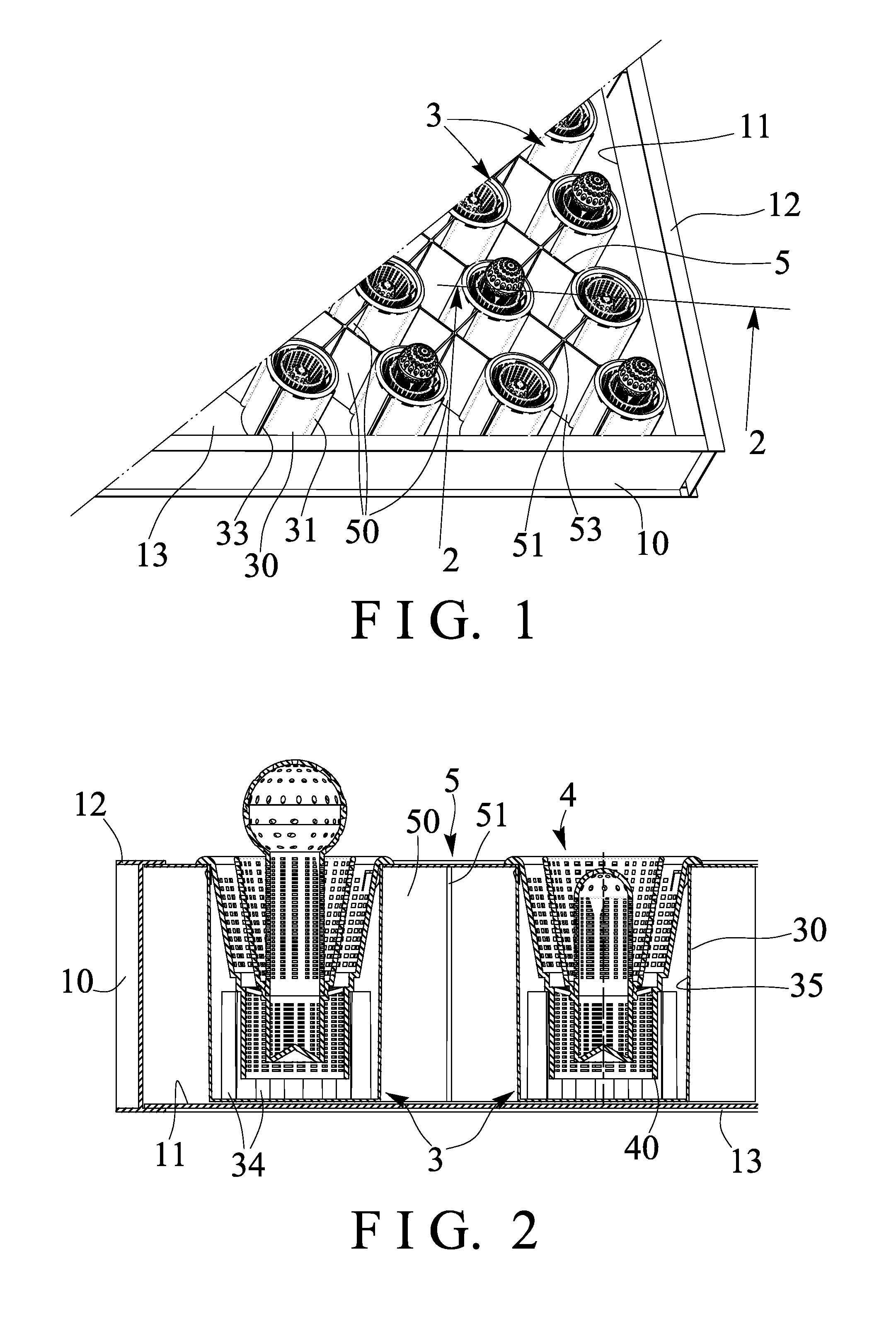 Acoustic absorbing combination