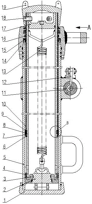 Mine single hydraulic prop