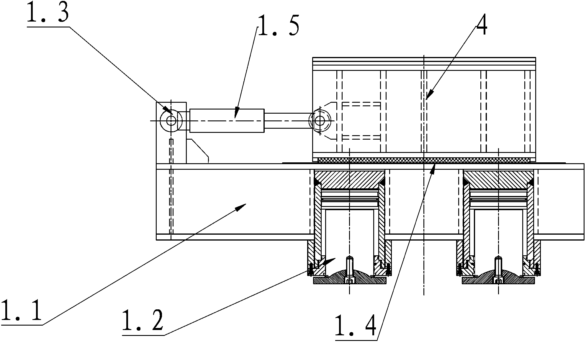 Walk-type continuous pushing system and construction method