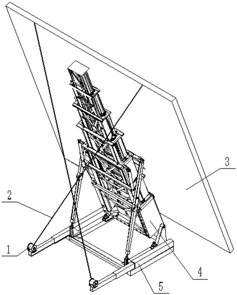 Wind-resistant stabilizing device for radar antenna array