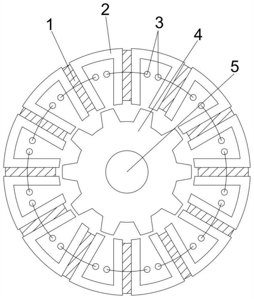 Magnetic flux switching permanent magnet motor structure for inhibiting demagnetization of permanent magnet