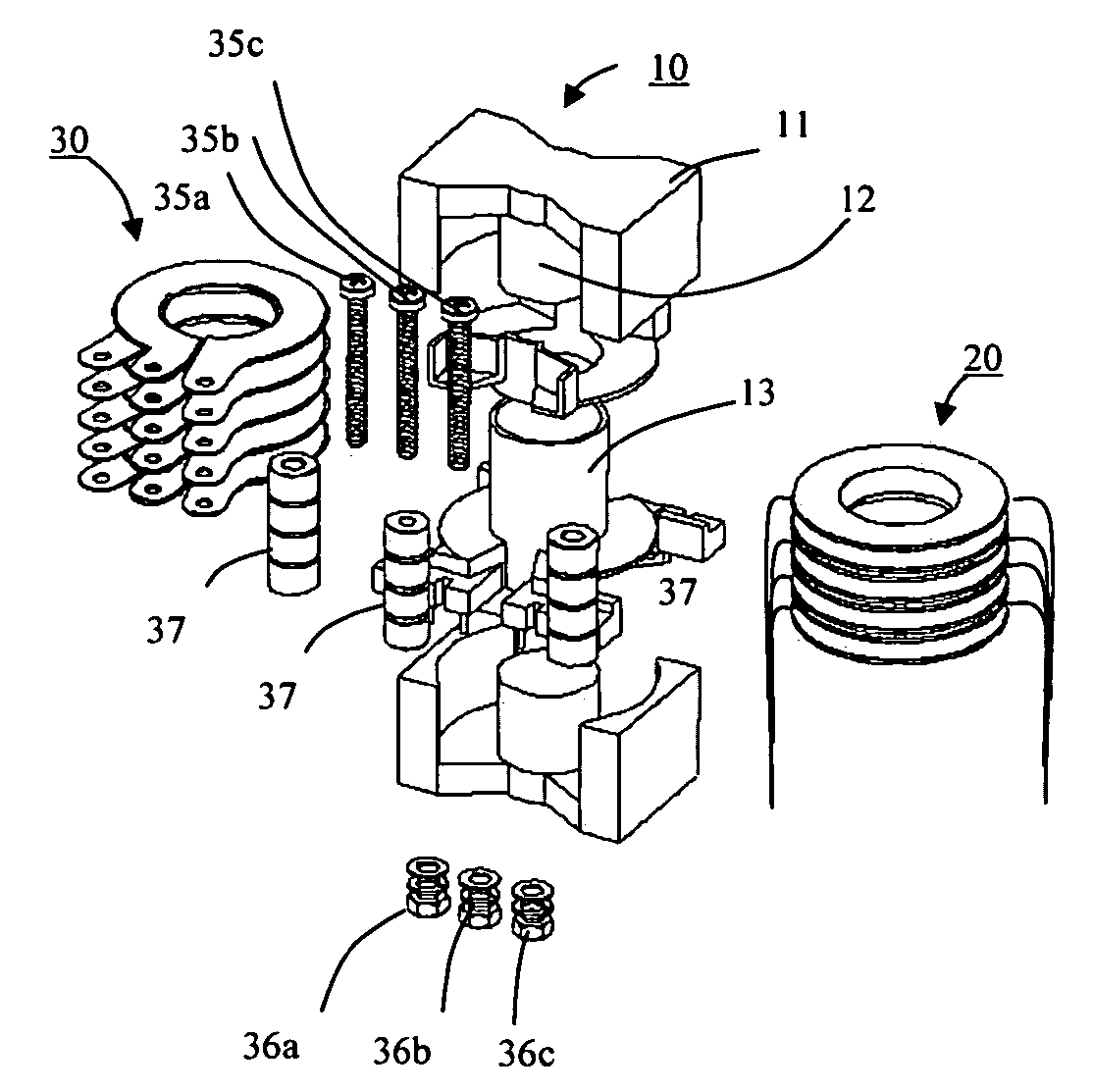 High-current electrical coil, and transformer construction including same