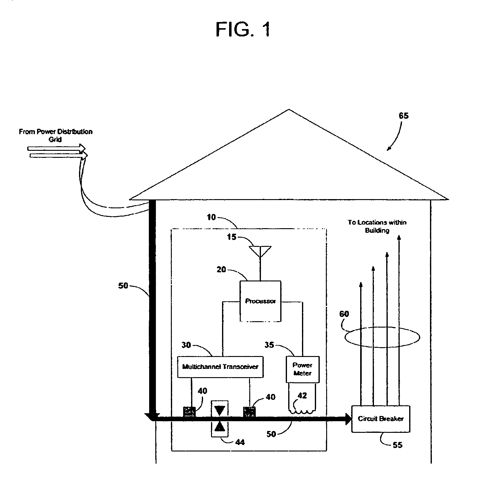 Electrical power metering system