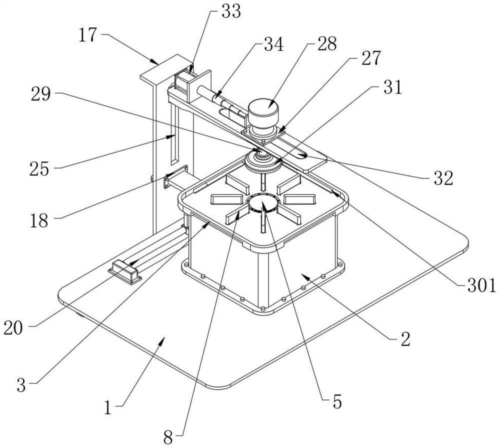 A gear processing surface grinding device