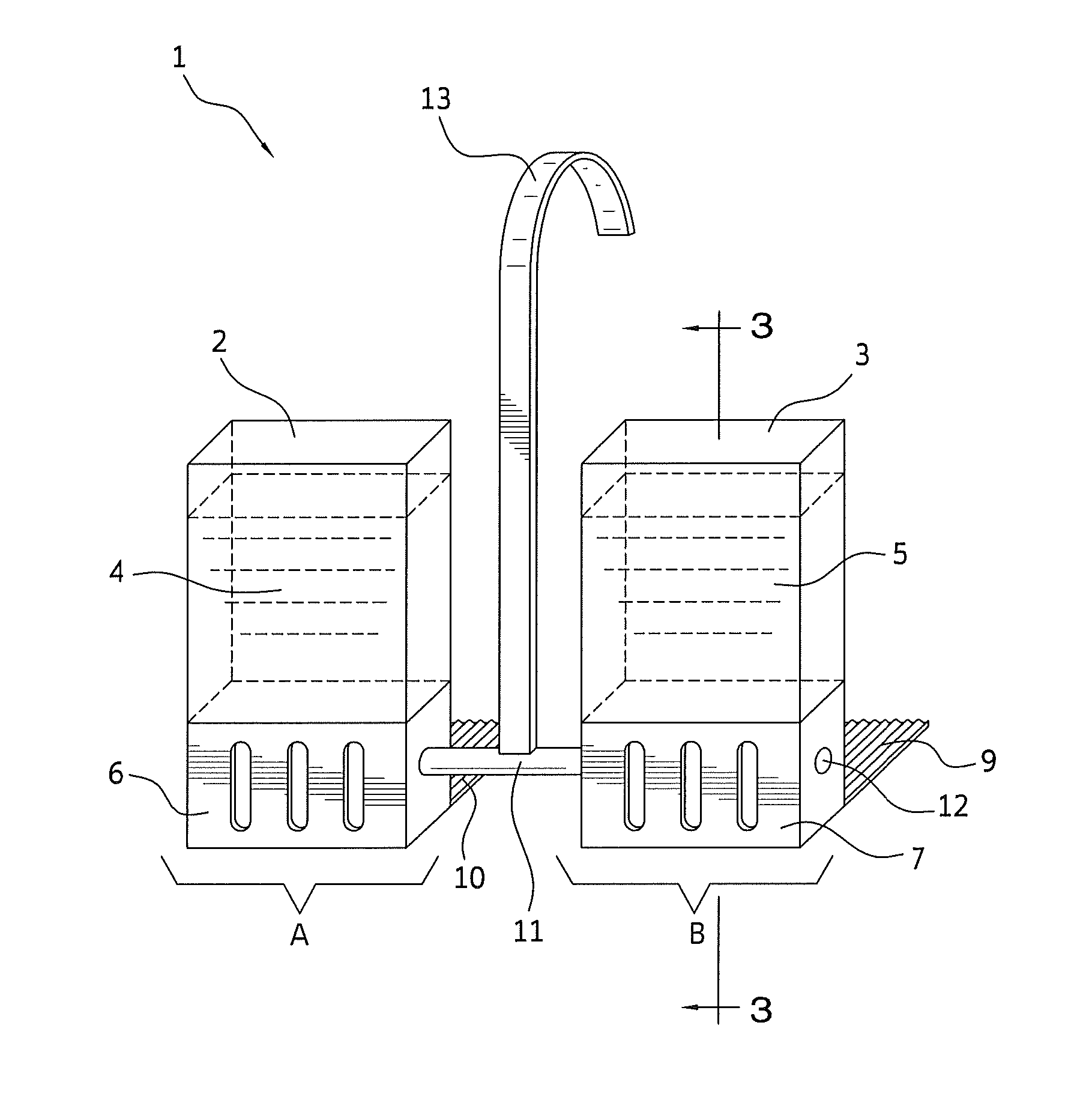 Modular system for dispensing active ingredient fluids to the flushing liquid of a toilet bowl