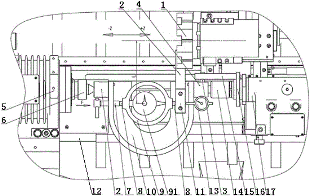 Static loading experiment device for turret of numerically controlled lathe