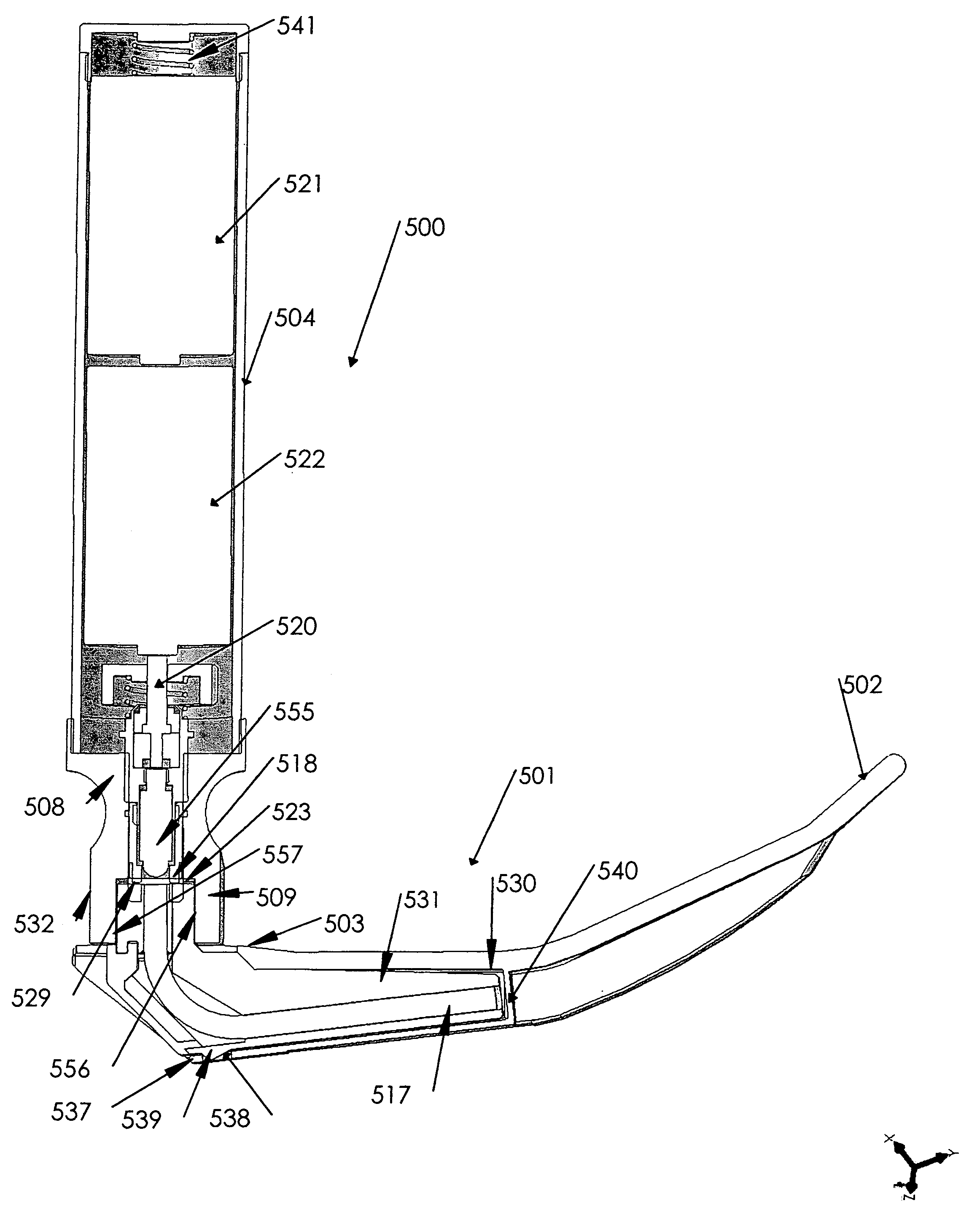 Intubation laryngoscope with a double holder