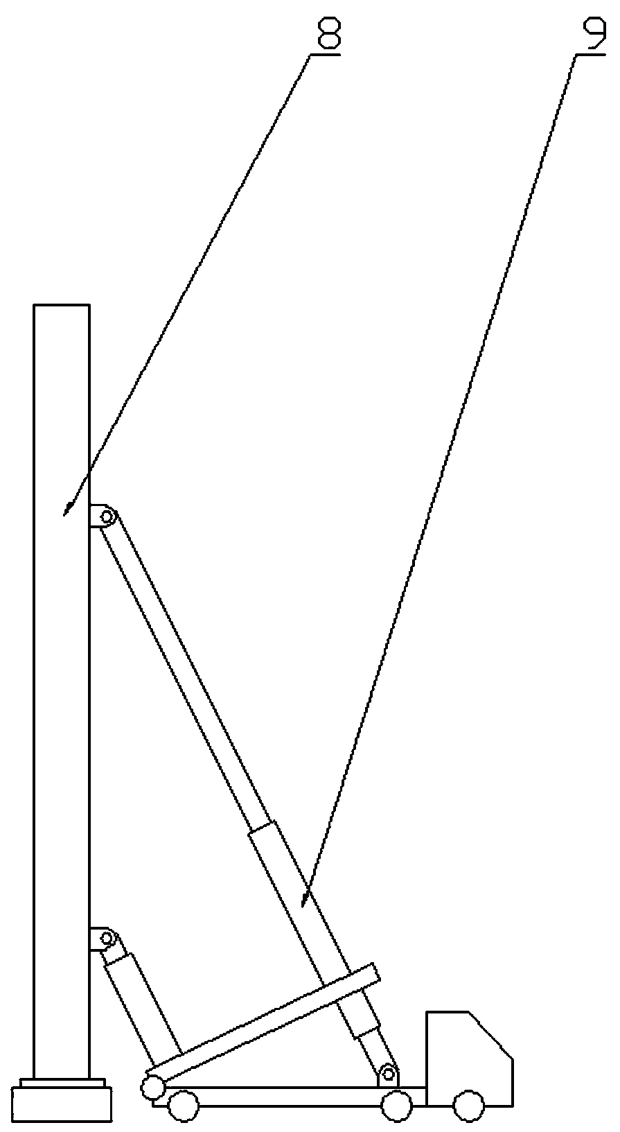 High-altitude large-span curved roof hydraulic lifting construction method