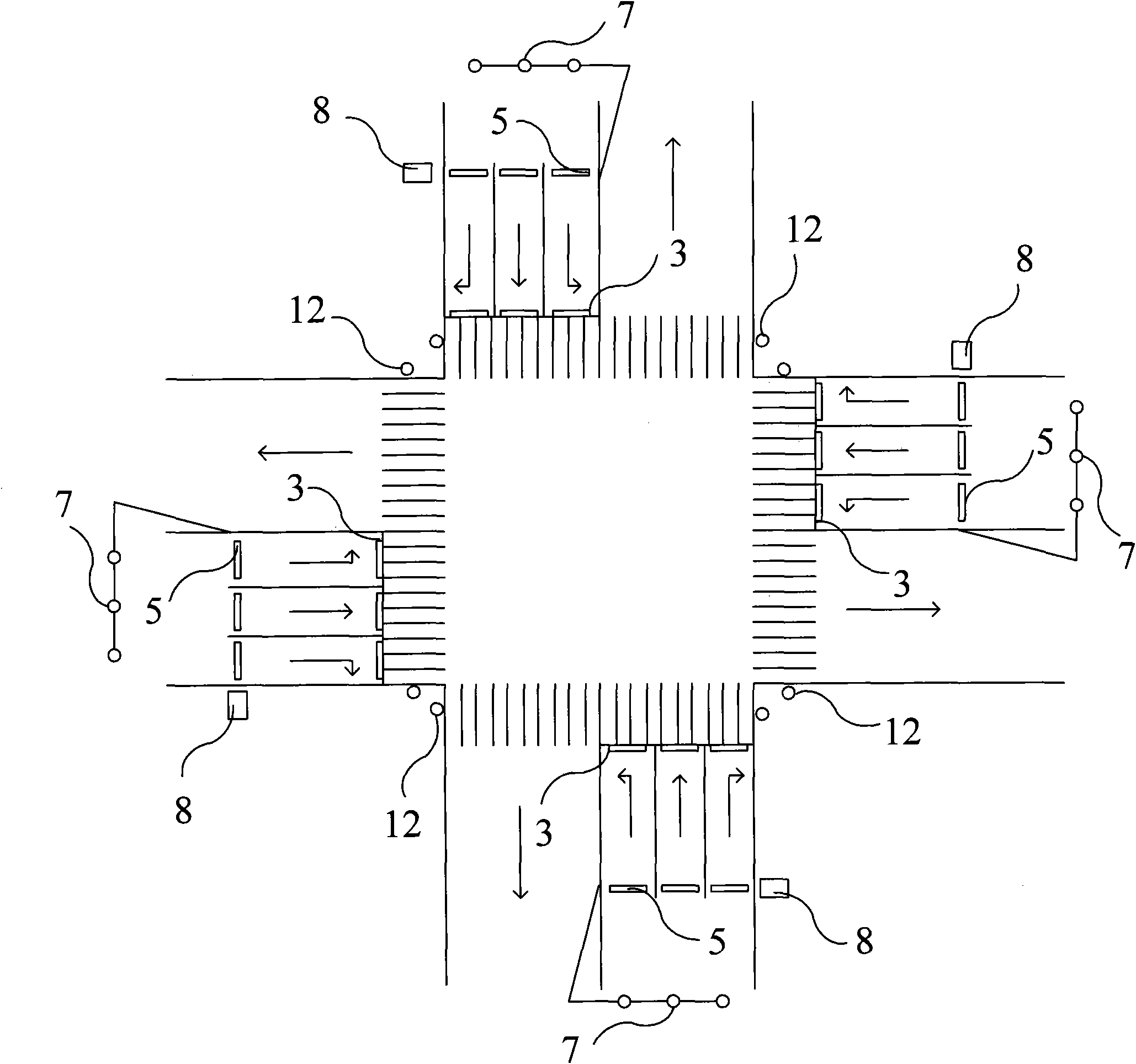 Crossing traffic control system and method