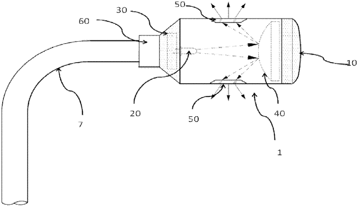 Side lighting device engaged with medullary cavity guide needle