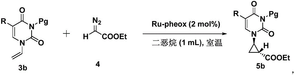 Chiral tri-carbocyclic pyrimidine nucleoside analogue and preparation method thereof