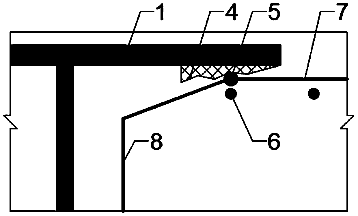 I-beam joint structure preventing flowing around body and water seeping of underground diaphragm wall and construction method thereof