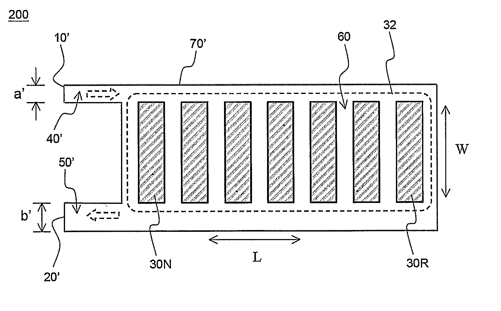 Middle or large-sized battery pack case providing improved distribution uniformity in coolant flux