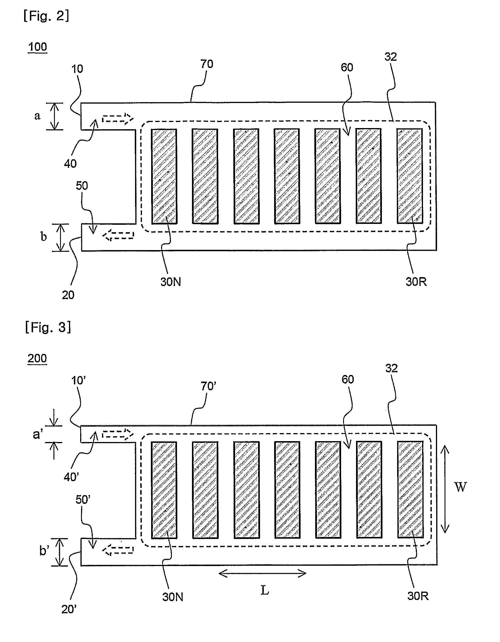 Middle or large-sized battery pack case providing improved distribution uniformity in coolant flux