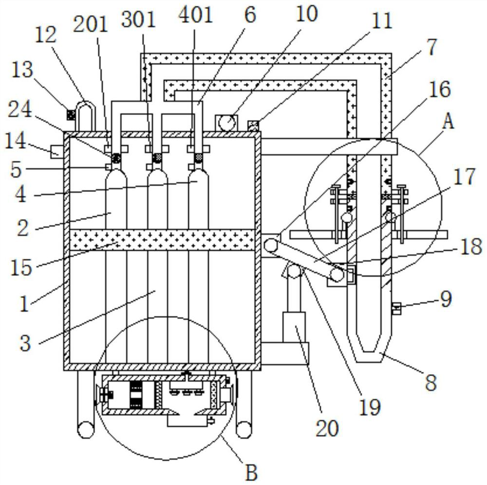 Emergency showering fire extinguishing device for laboratory