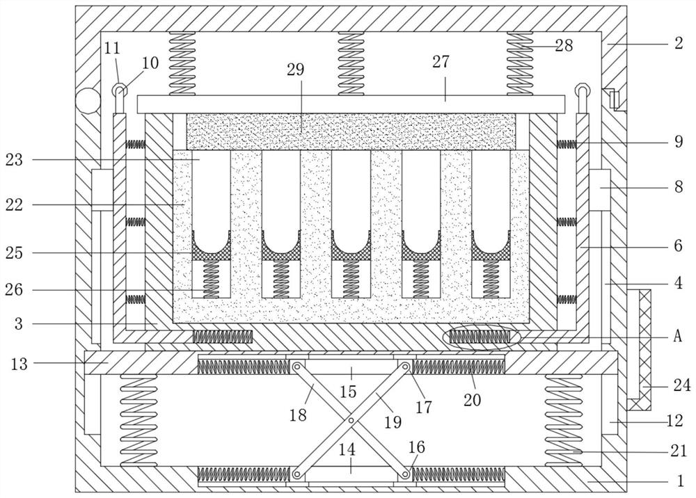 Protective device for medical test tube transportation