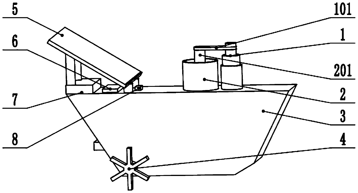 Fish feeding boat