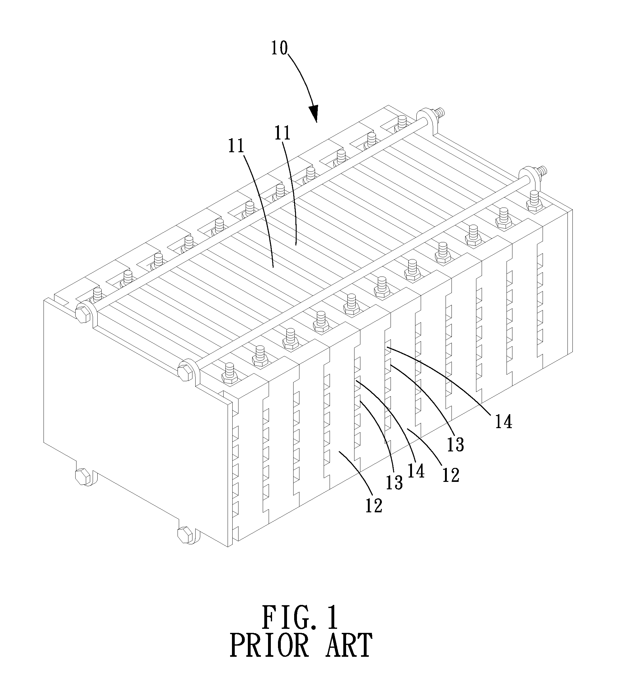 Battery pack with a heat dissipation structure