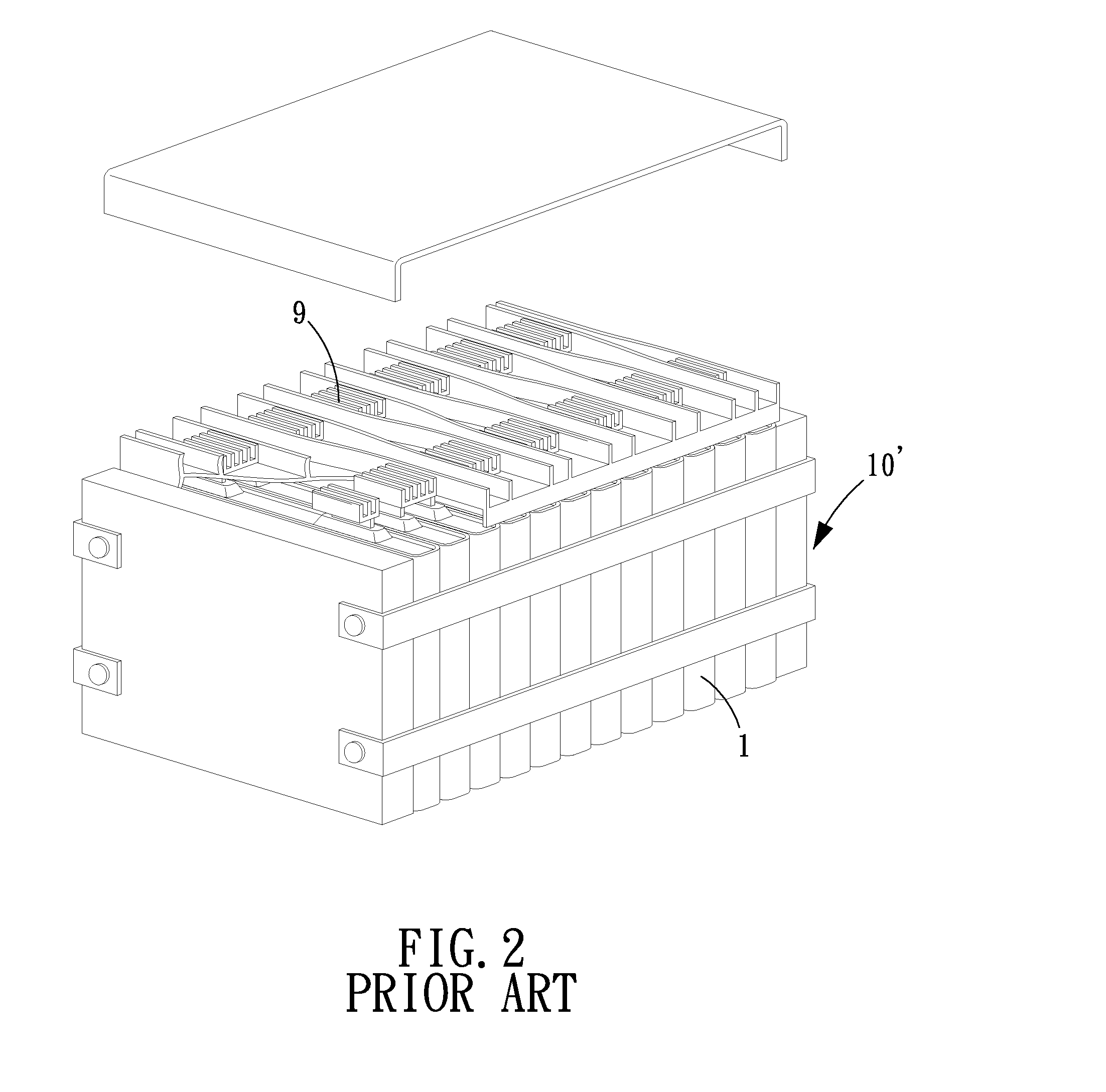 Battery pack with a heat dissipation structure