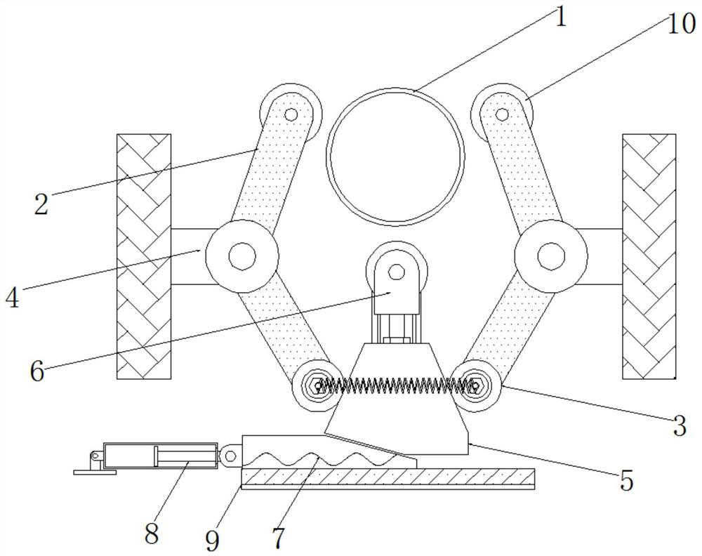 Fixed gluing device for PVC water pipe