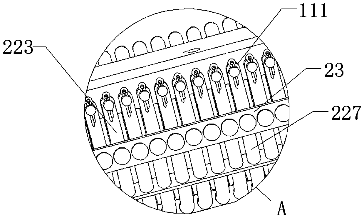 Threshing escape grid device