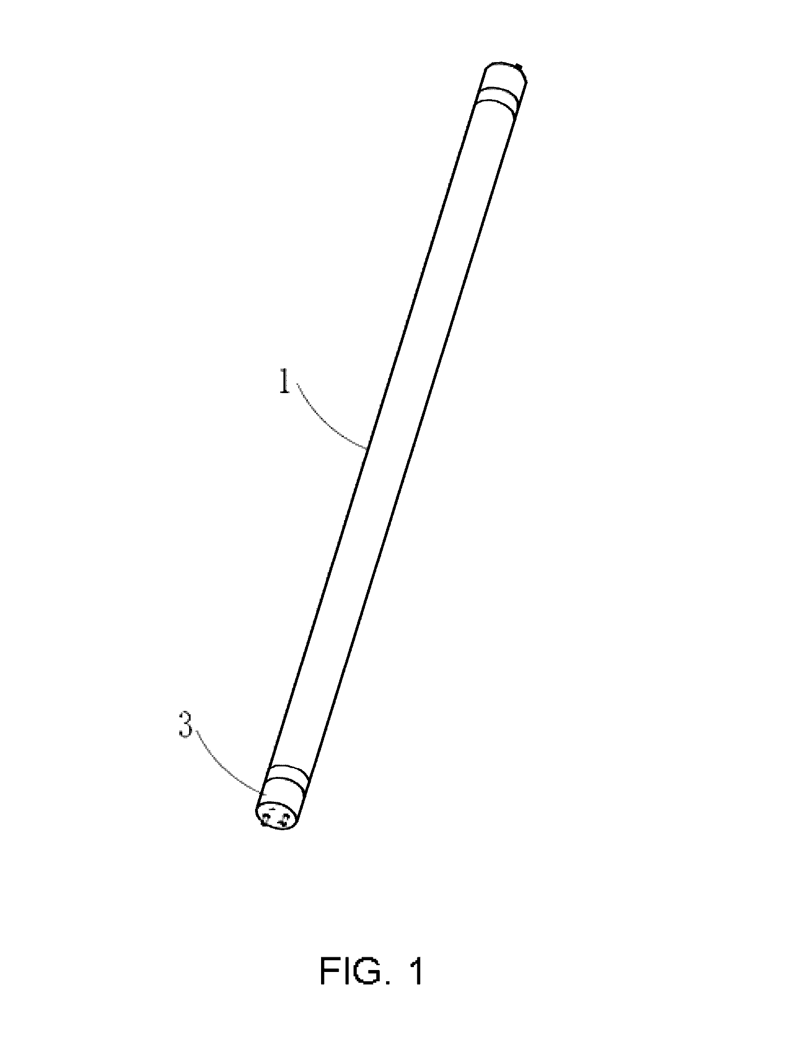 End cap of LED tube light with thermal conductive ring