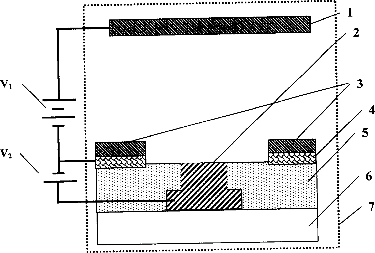 Surface conducting field emission electronic source device with convergent characteristic