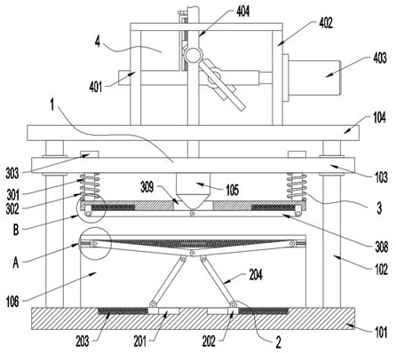 Metal plate bending machining forming device