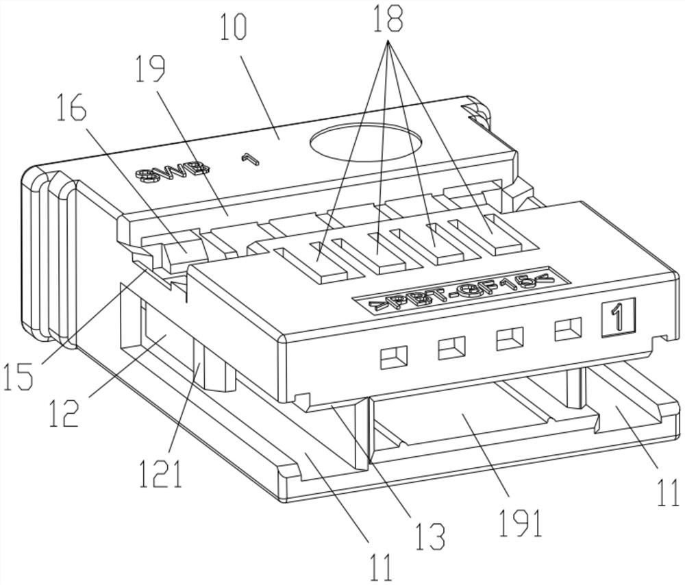 Fixing structure of connector female seat and circuit board