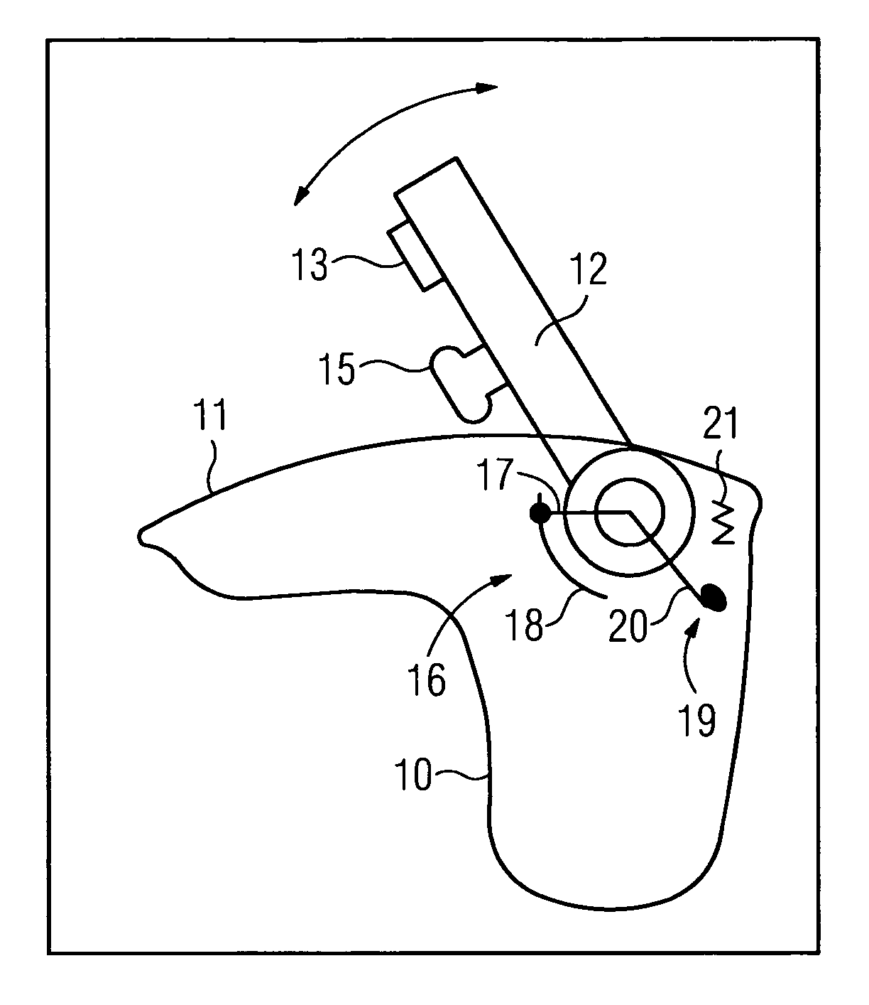 In-the-ear hearing device with a moveable gripping element