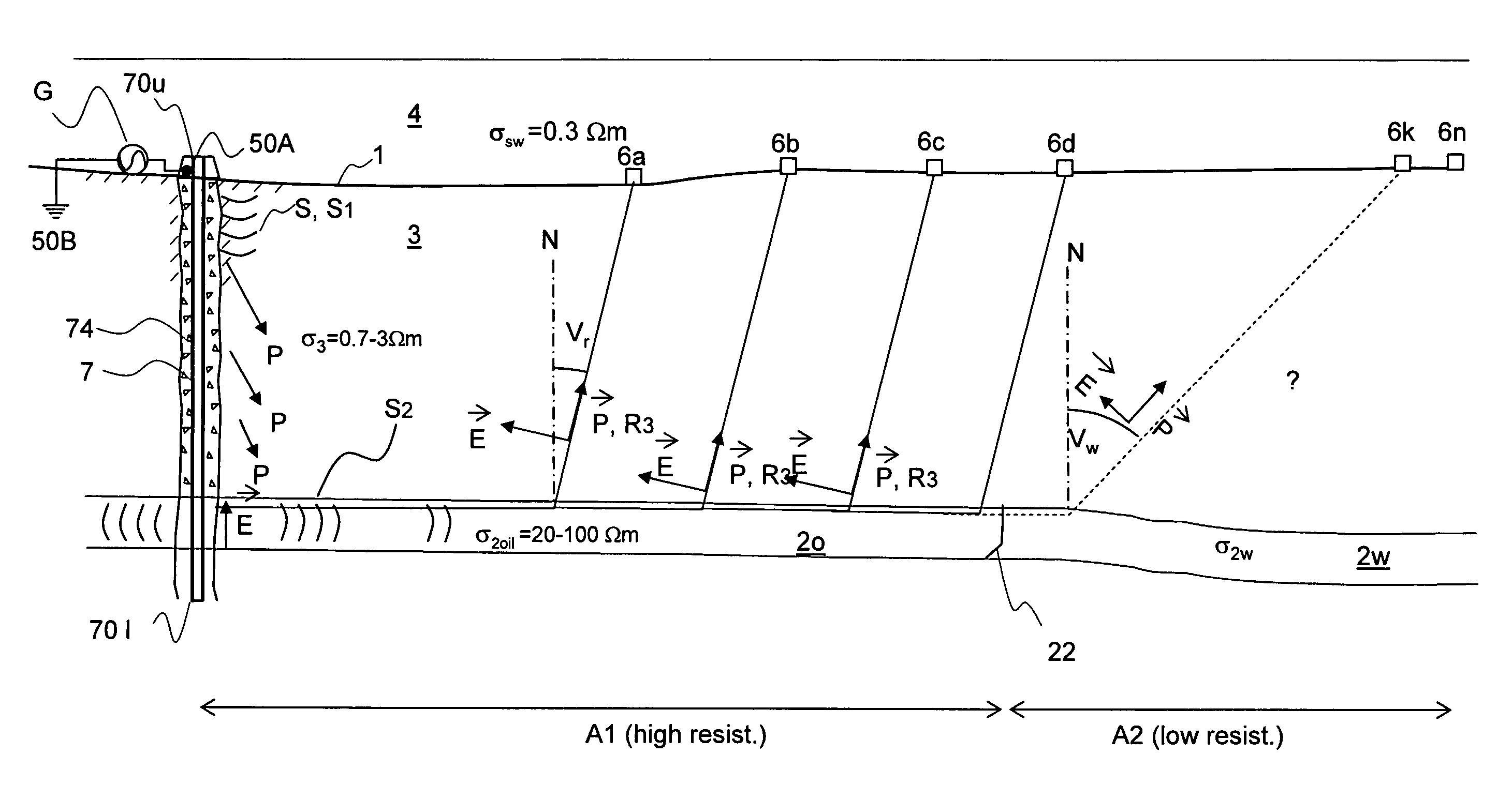 Method for monitoring low-resistivity formation using polarized waves