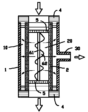 Membrane type sewage filtering system