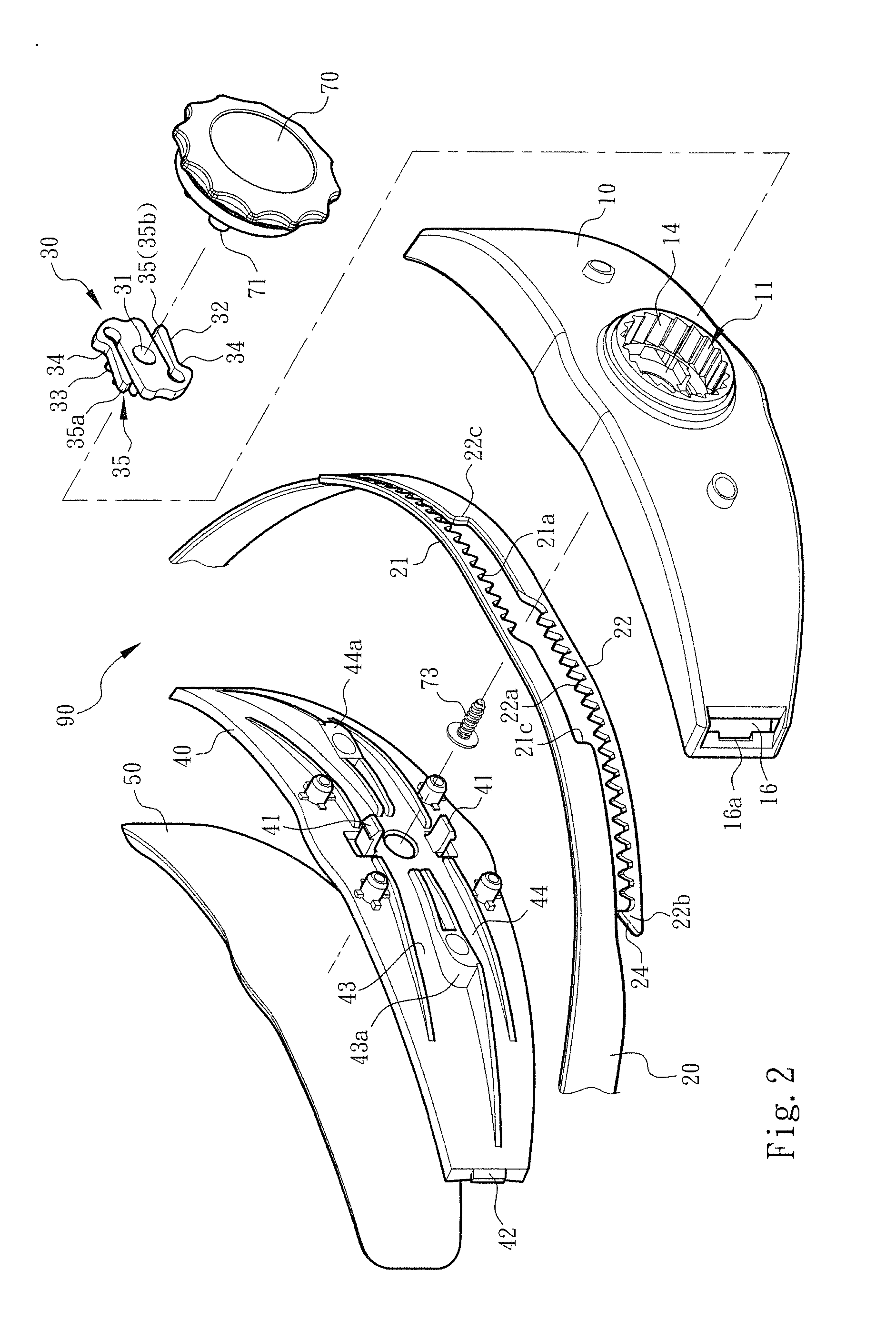 Head circumference adjustment device of a helmet