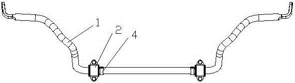 Transverse stabilization bar mounting structure used for vehicle