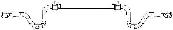 Transverse stabilization bar mounting structure used for vehicle