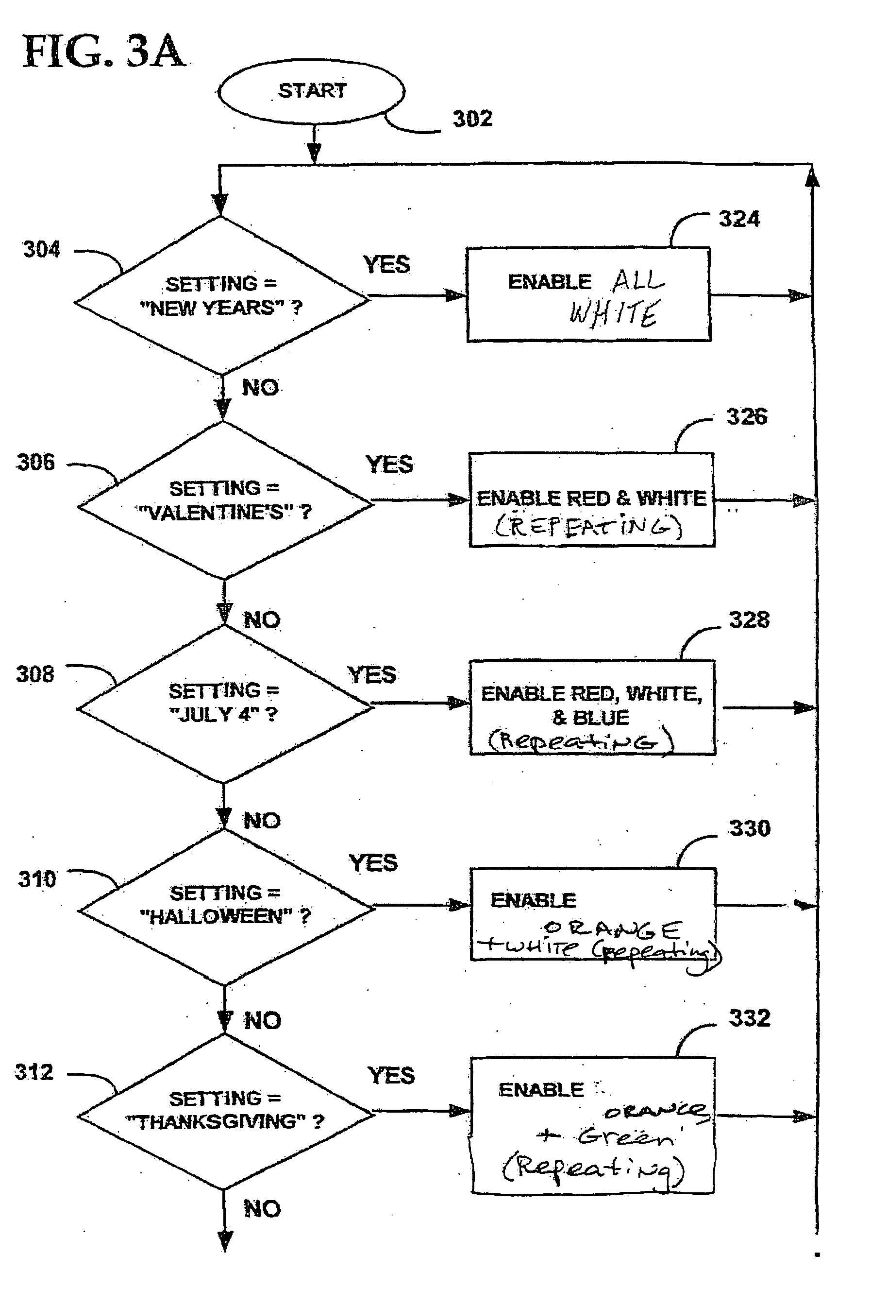 Year-round decorative lights with multiple strings of series-coupled bipolar bicolor leds for selectable holiday color schemes