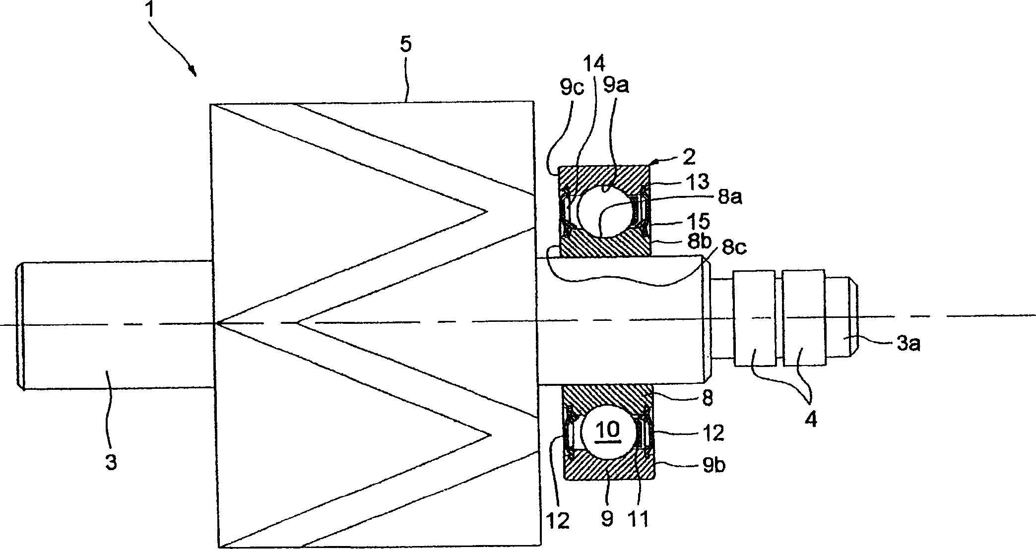 Method for supporting and incorporating bearing, protective cover and reprocessing method