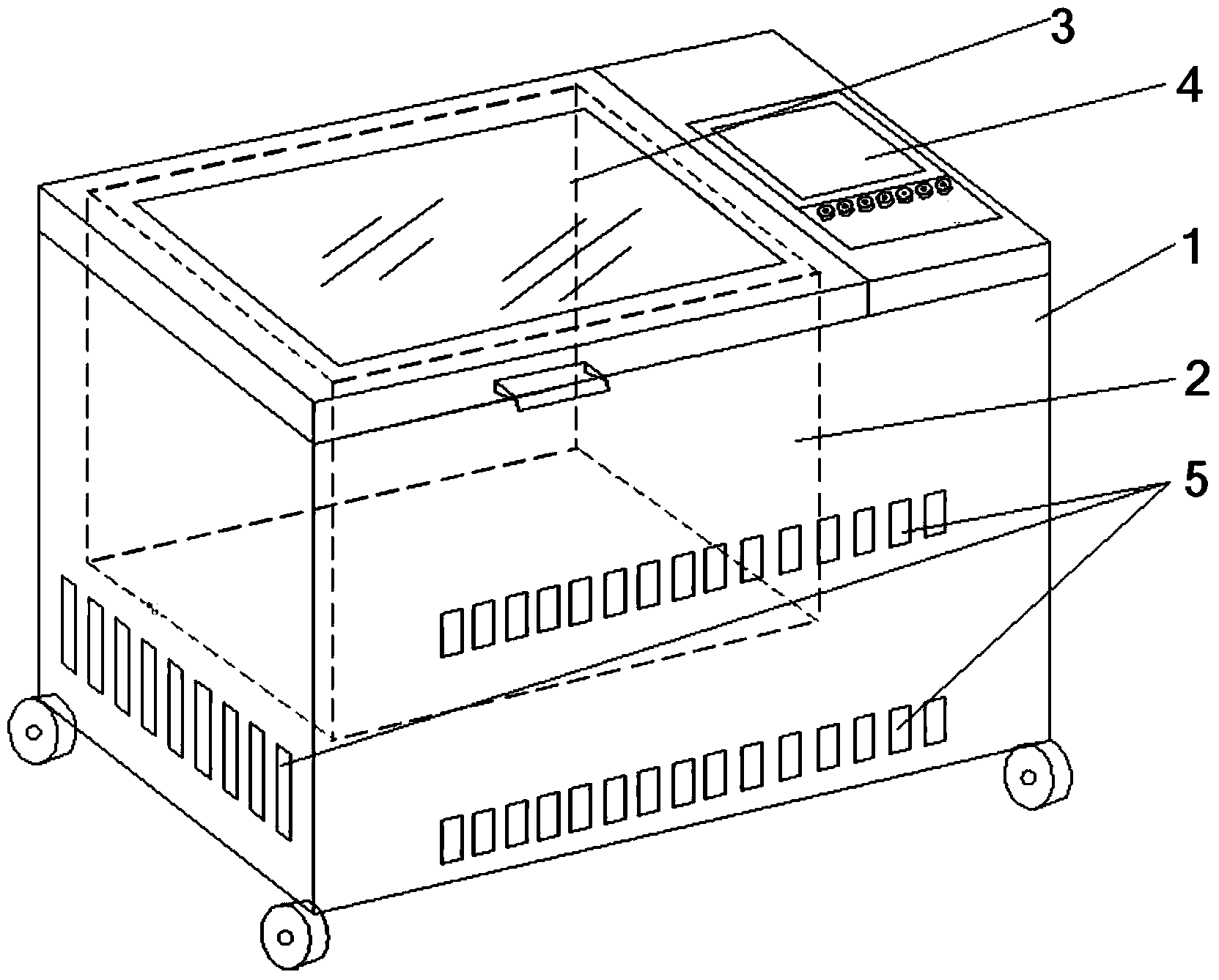 Low-temperature atomization trace showing instrument and working method of low-temperature atomization trace showing instrument