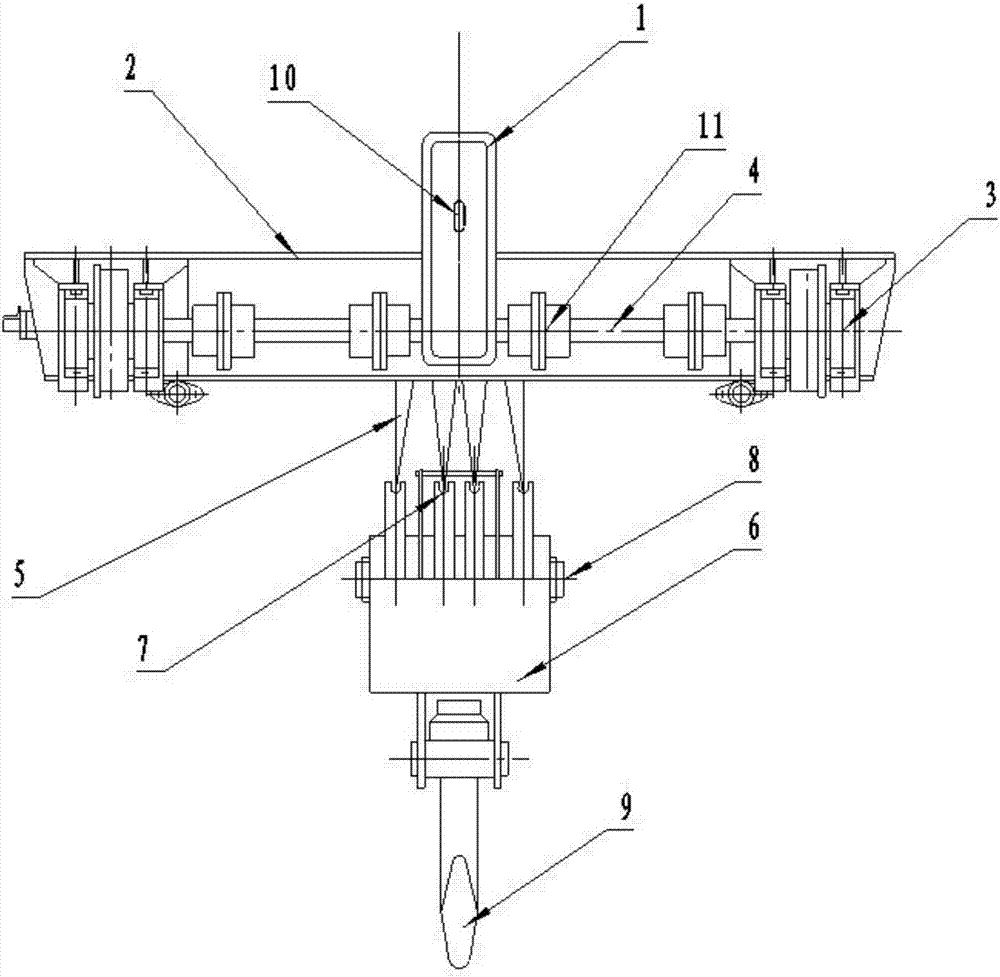 Novel drill machine work head structure