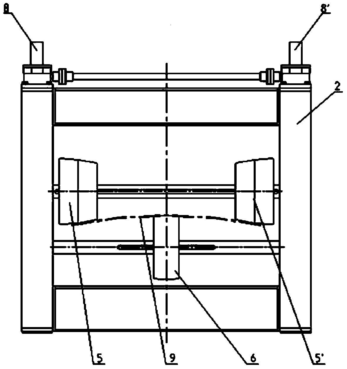 Flattener eliminating residual stress inside composite board