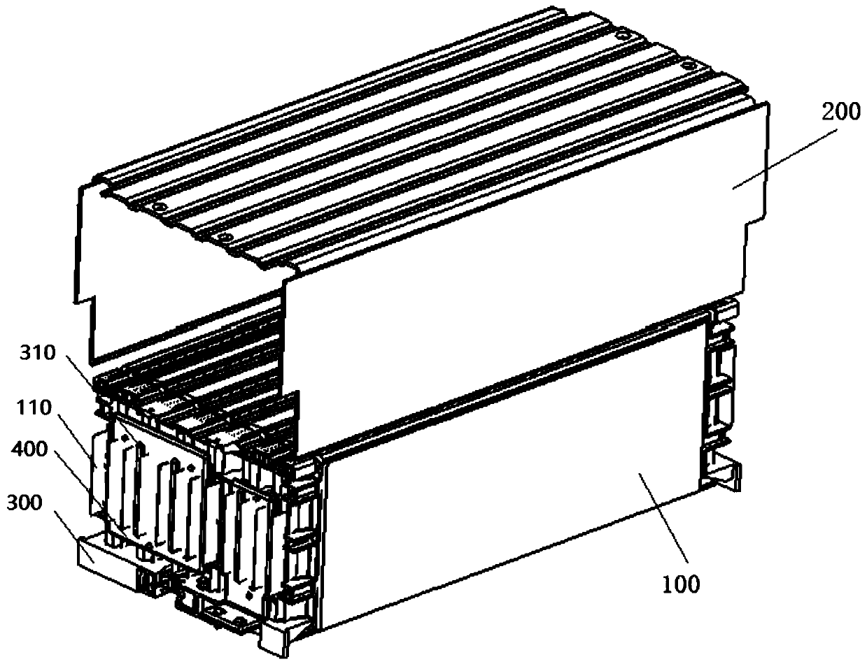 Battery module heat conduction structure and gluing method