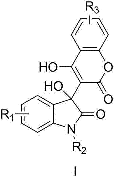 Preparation method of 3-hydroxy-3-(4-hydroxy-2-oxo-2-hydrogen-chromene-3-yl)indolin-2-one