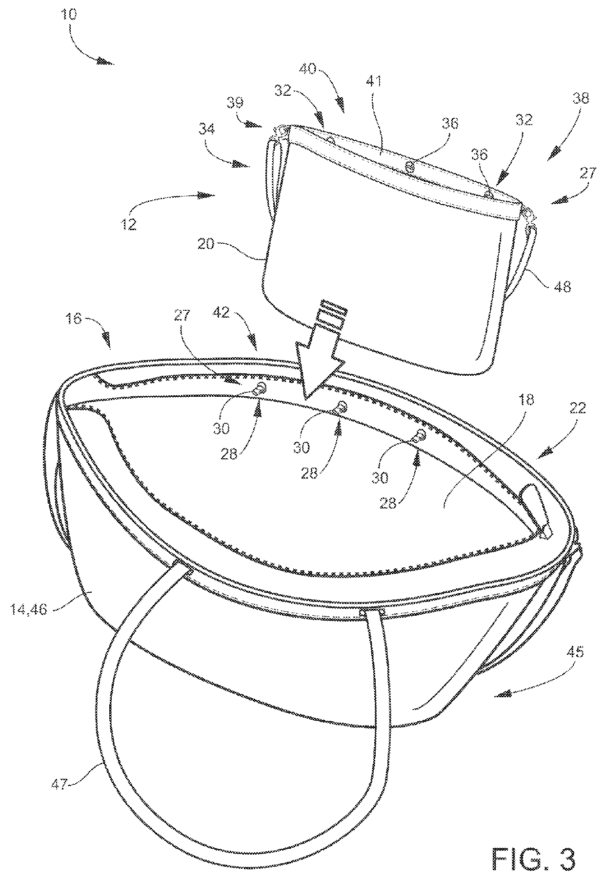 Bag system with a small bag insert and method of manufacture and use thereof