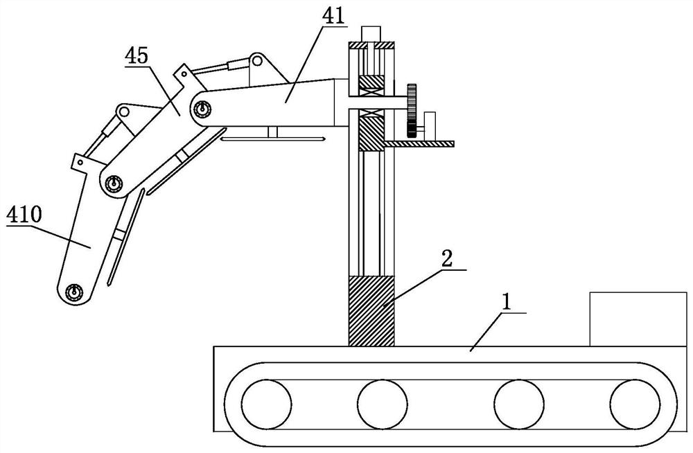 Hedge trimming device switchable between straight trimming and arc trimming