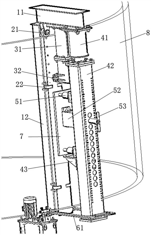 Rotary kiln barrel base plate mounting device