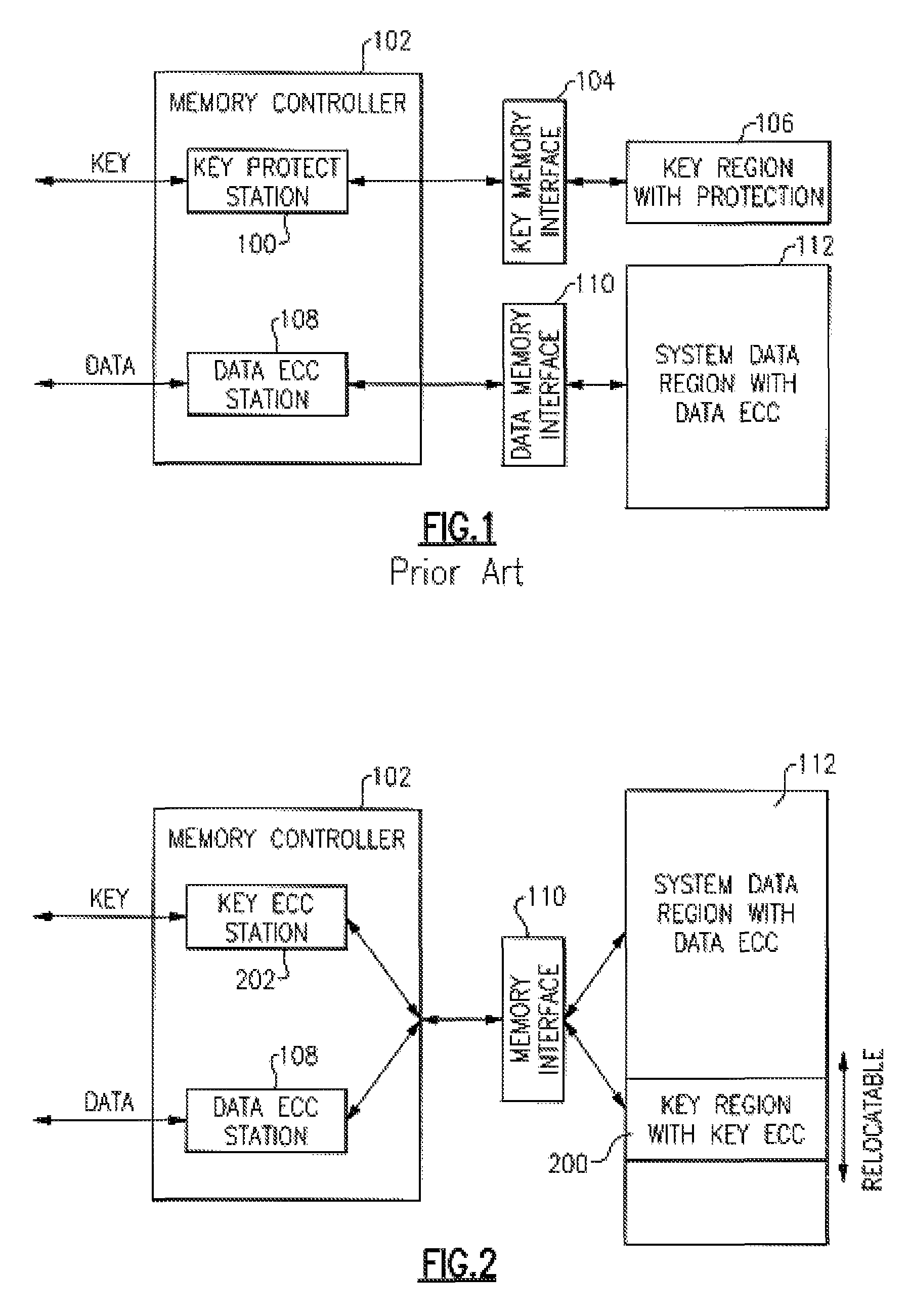 Relocatable storage protect keys for system main memory